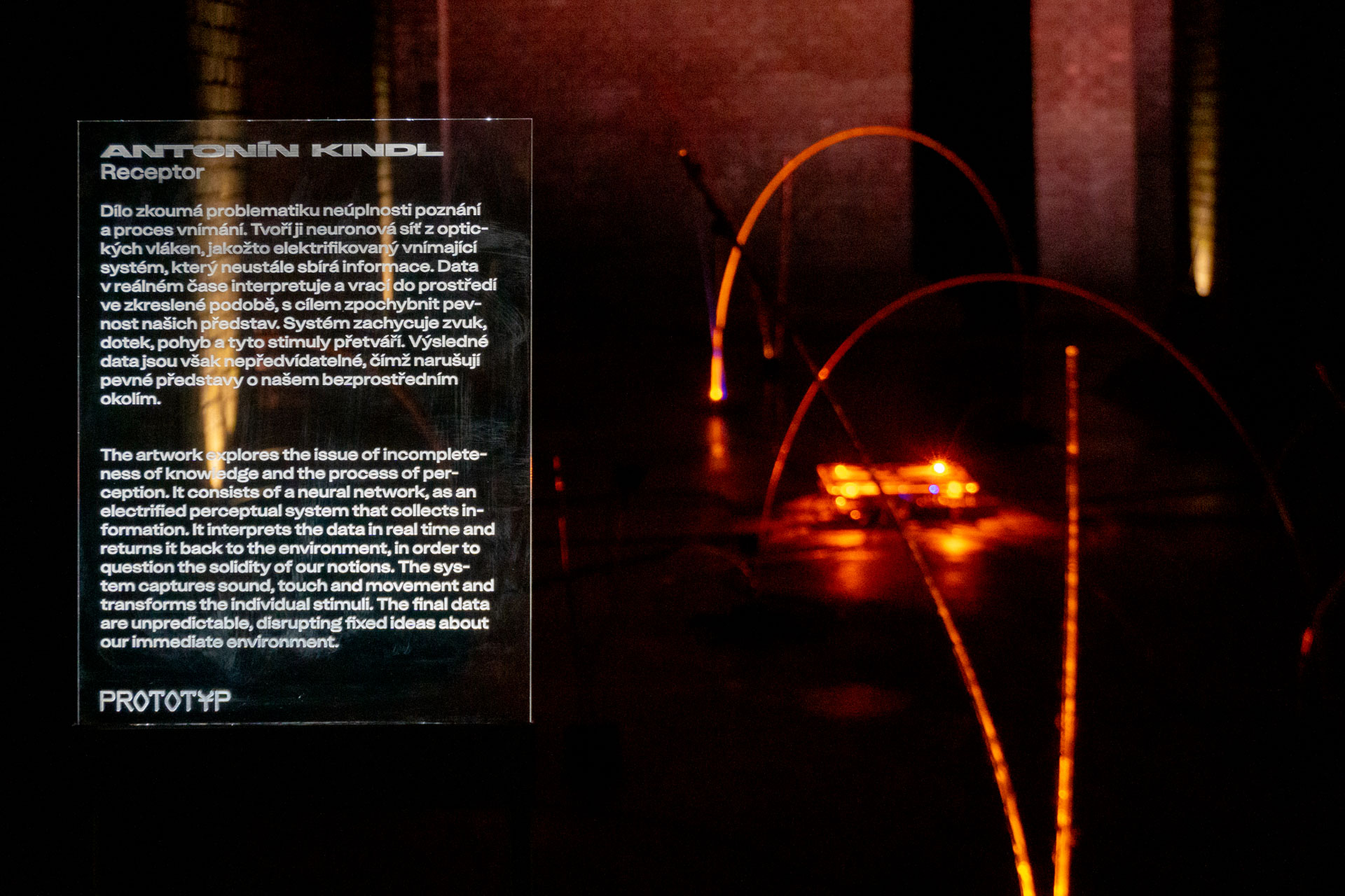 Receptor interactive light and sound installation