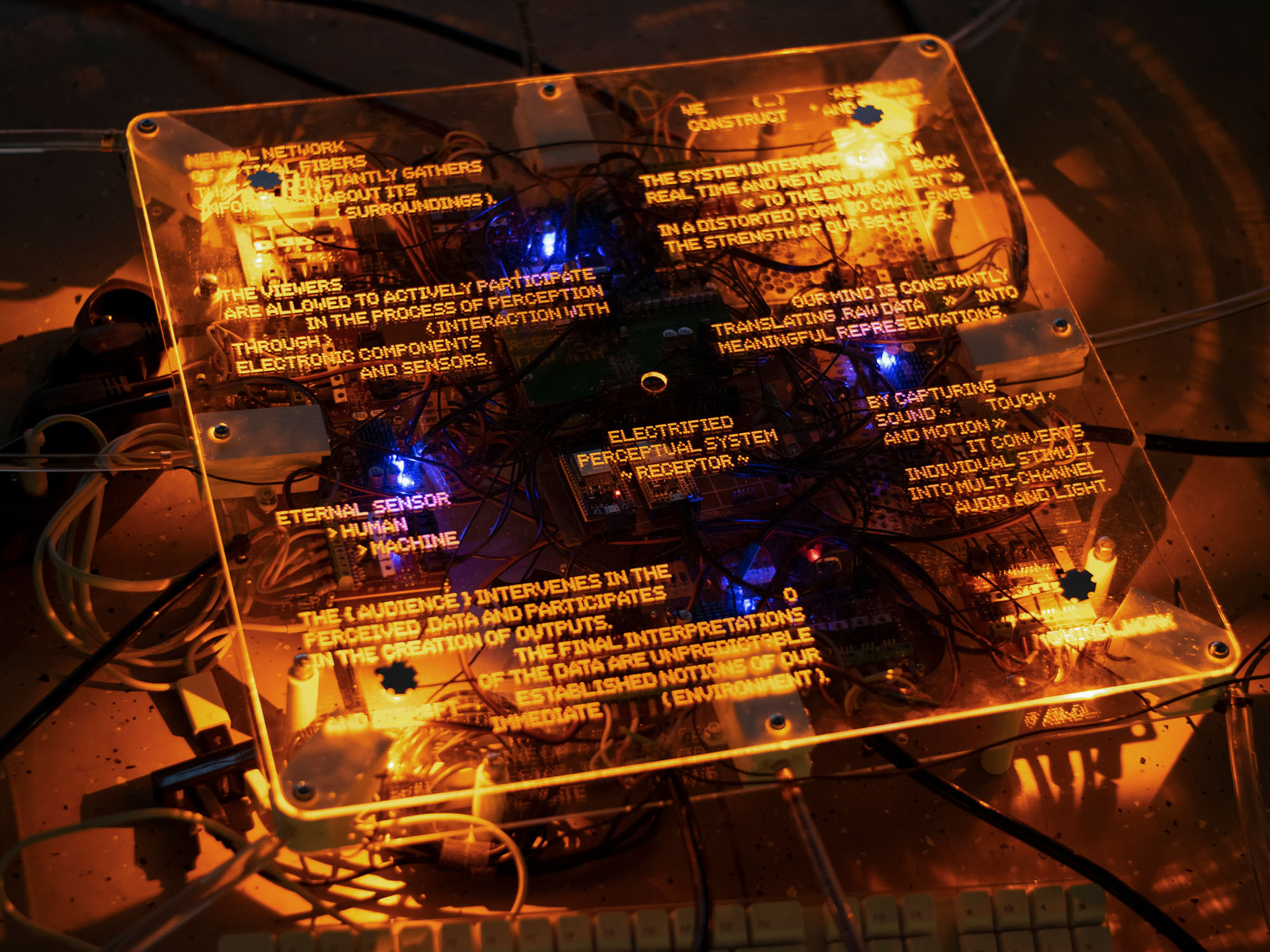 Receptor optical fiber installation at Kunsthalle Bratislava